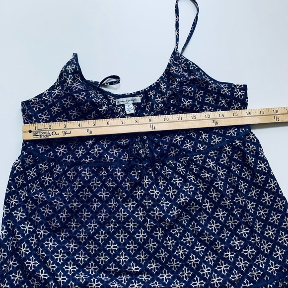 AMERICAN 🦅 OUTFITTERS boho purple and beige cotton top size 6 - Picture 5 of 11